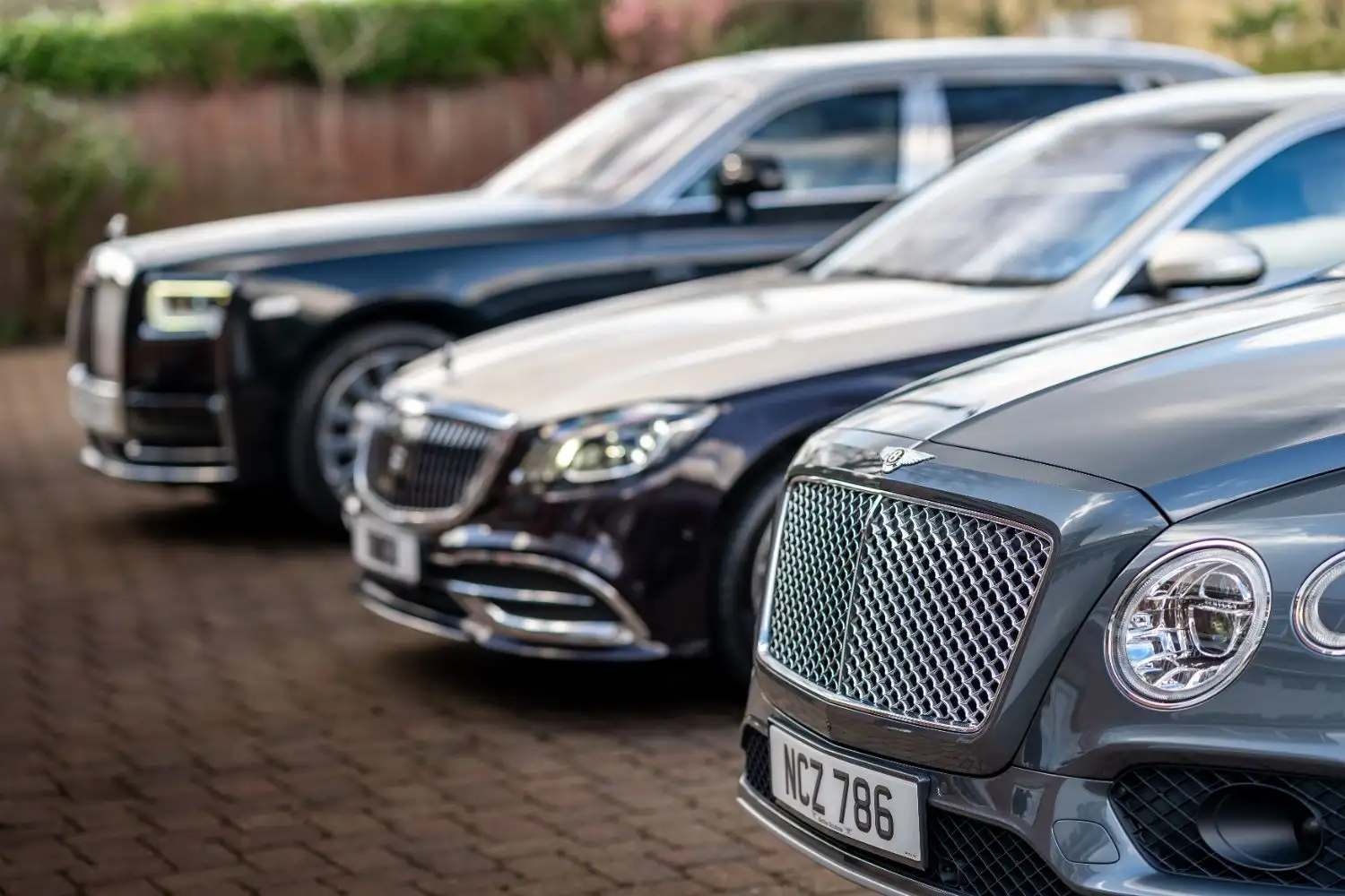 Luxury Cars all lined up